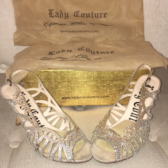 LADY COUTURE champagne colored heels - Picture 2 of 5